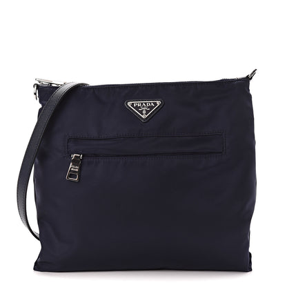 Prada Tessuto Nylon Saffiano Crossbody Bag Baltico 1 of 11