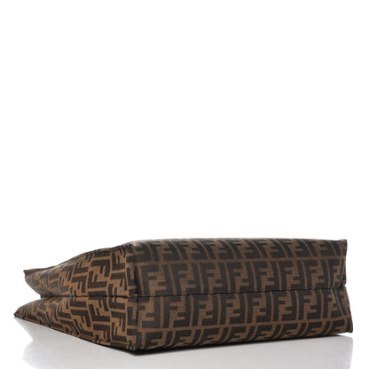 Fendi Zucca Vitello Artic Special Shopping Tote Tobacco Castagna 4 of 7