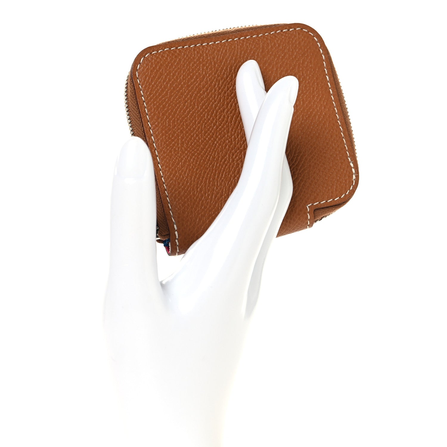 Hermes Epsom Silk'in Coin Purse Gold 2 of 8