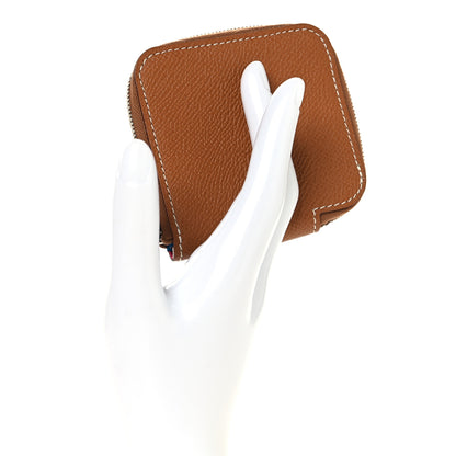 Hermes Epsom Silk'in Coin Purse Gold 2 of 8