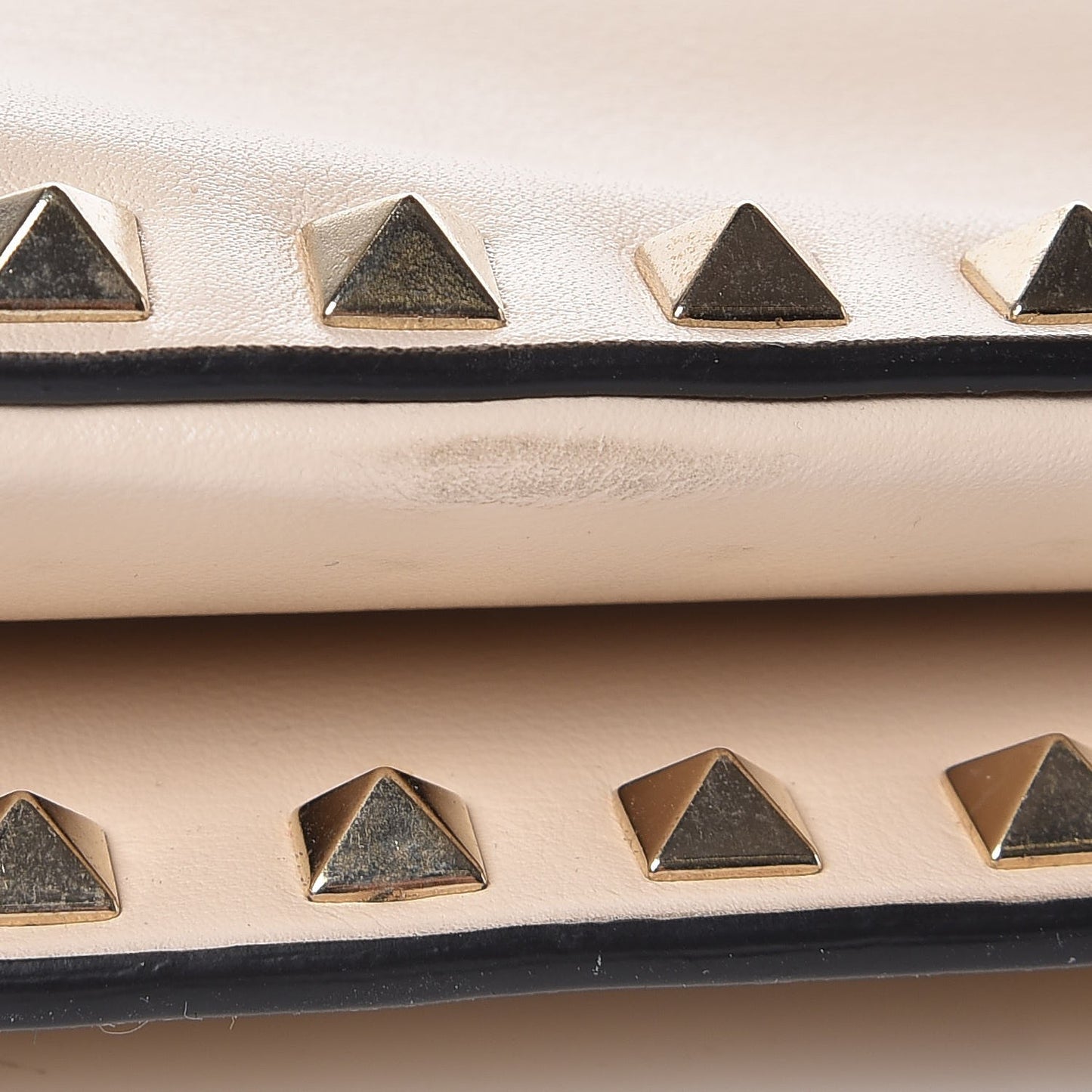 Vitello Rockstud Shoulder Satchel Ivory