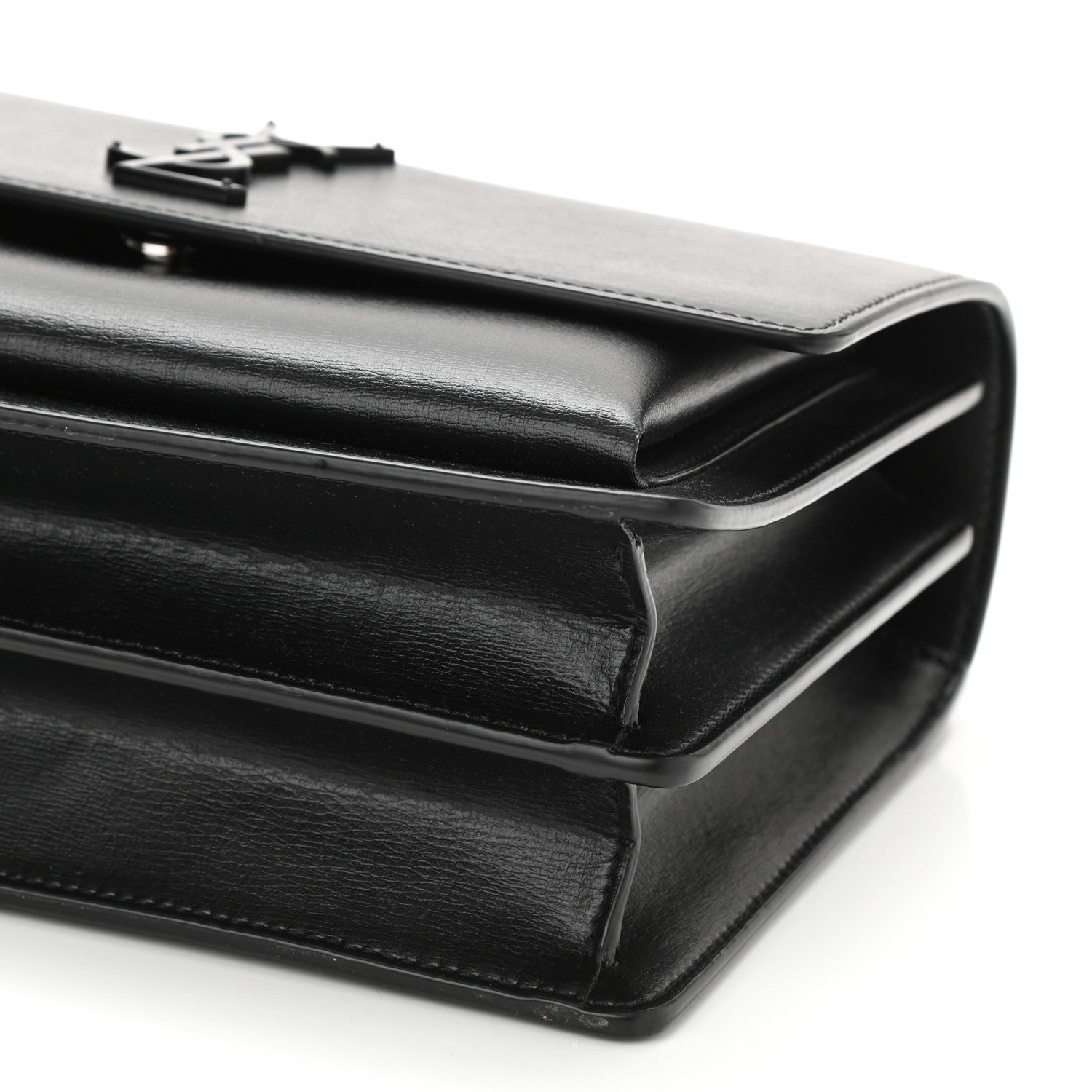 Saint Laurent Calfskin Medium Monogram Monochrome Sunset Black 9 of 9