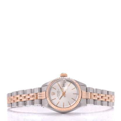Rolex Stainless Steel 18K Everose Gold 26mm Oyster Perpetual Date Watch Silver 6916 2 of 4