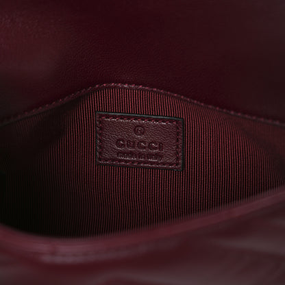 Gucci Lambskin Matelasse Mini GG Marmont Shoulder Bag Rosso Ancora 6 of 10