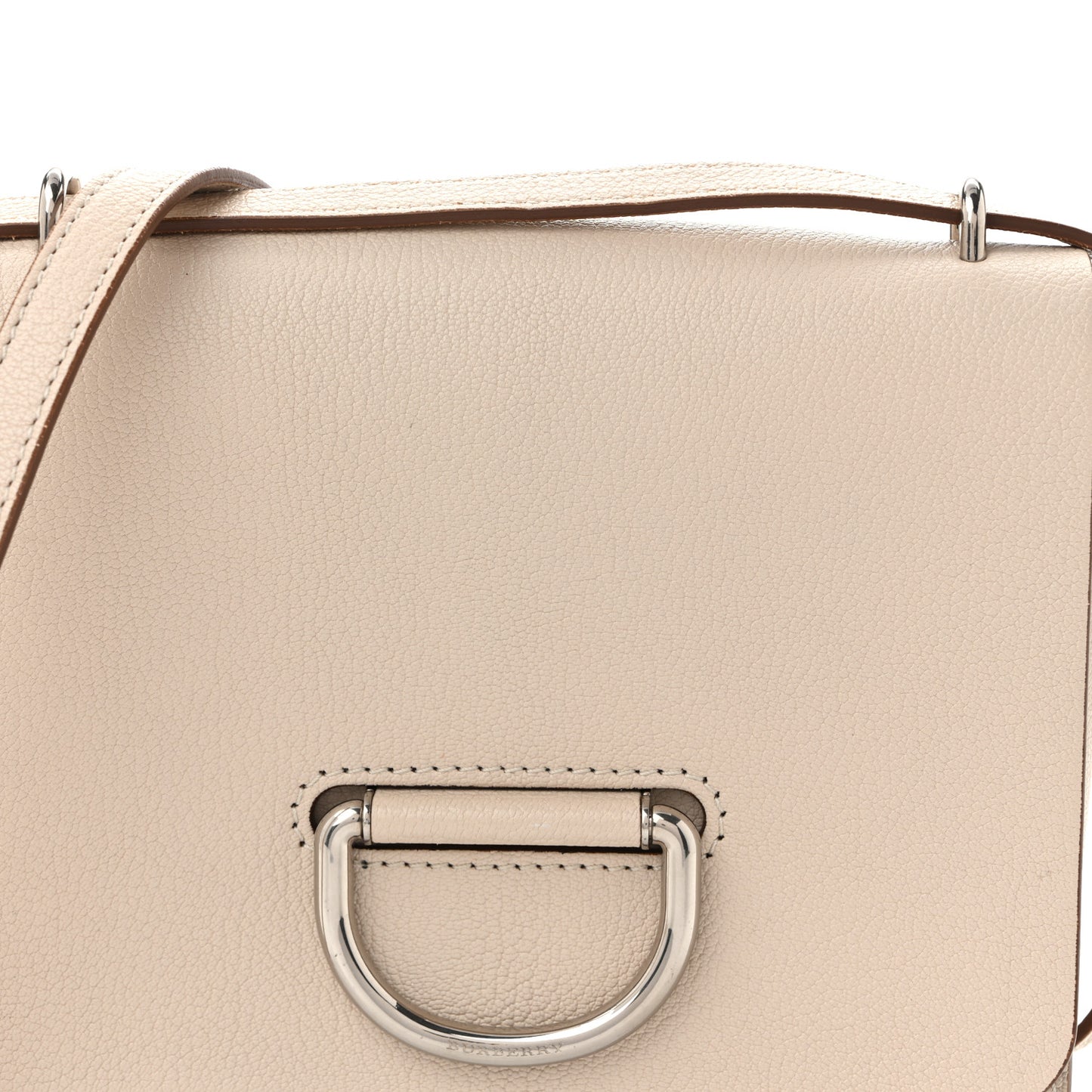 Goatskin Small D-Ring Bag Beige
