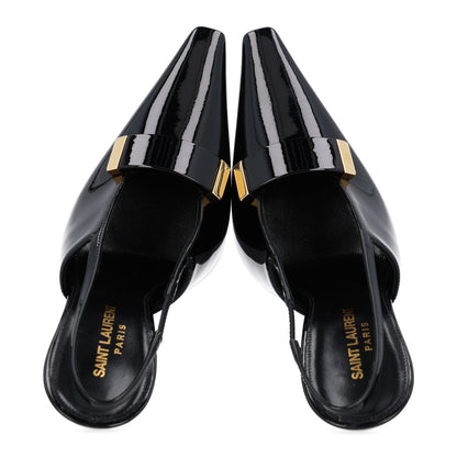 Saint Laurent Vernice Grupy Madame 115mm Slingback Pumps 37 Black 2 of 11