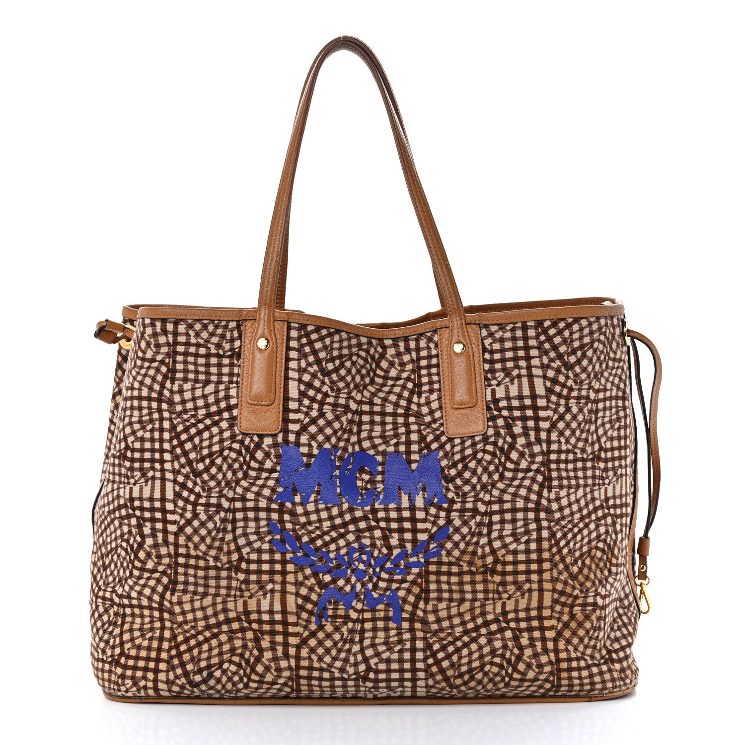 MCM Visetos Large Liz Reversible Shopper Tote Cognac 16 of 26