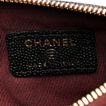 Chanel Caviar Quilted Small Cosmetic Case Black 6 of 7