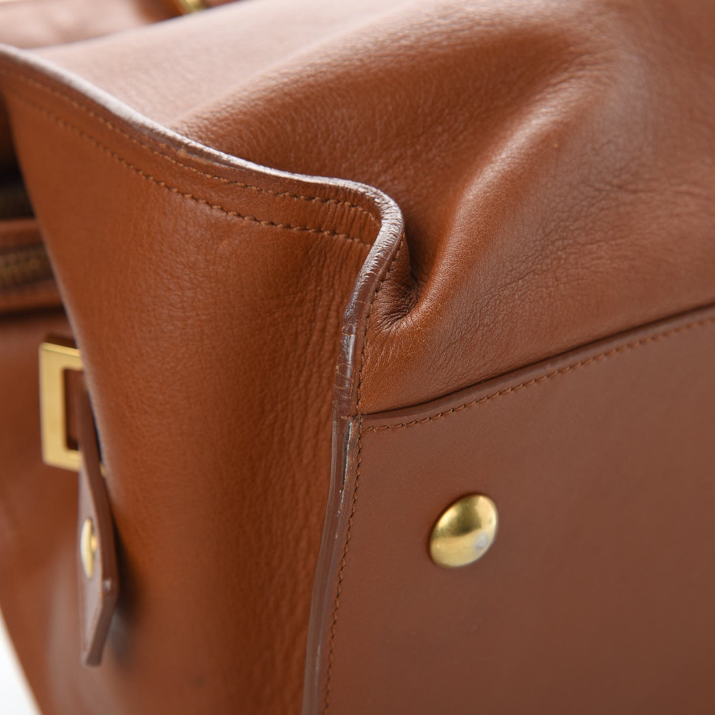 Calfskin Small Classic Y Cabas Cognac