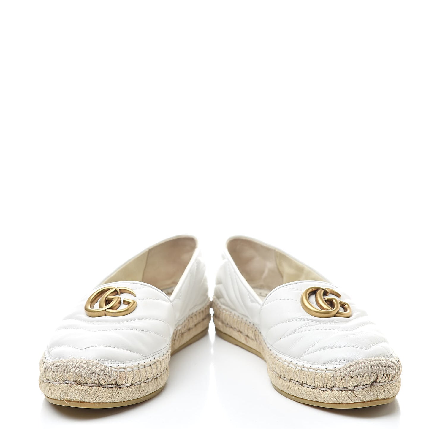 Nappa Matelasse GG Marmont Espadrilles 36.5 Great White