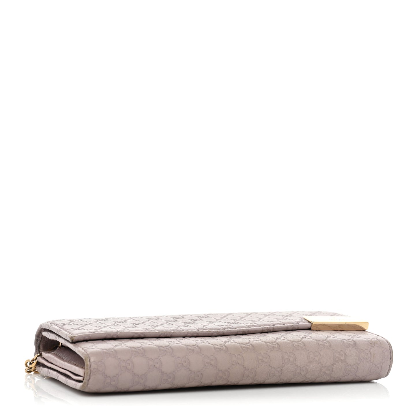 Soft Microguccissima Dice Chain Wallet Mauve