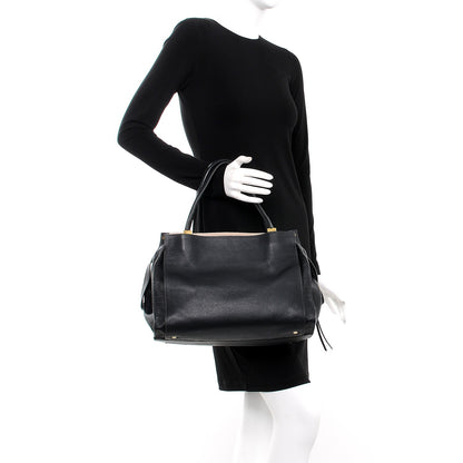 Chloe Pebbled Calfskin Dree Shoulder Bag Black 2 of 8