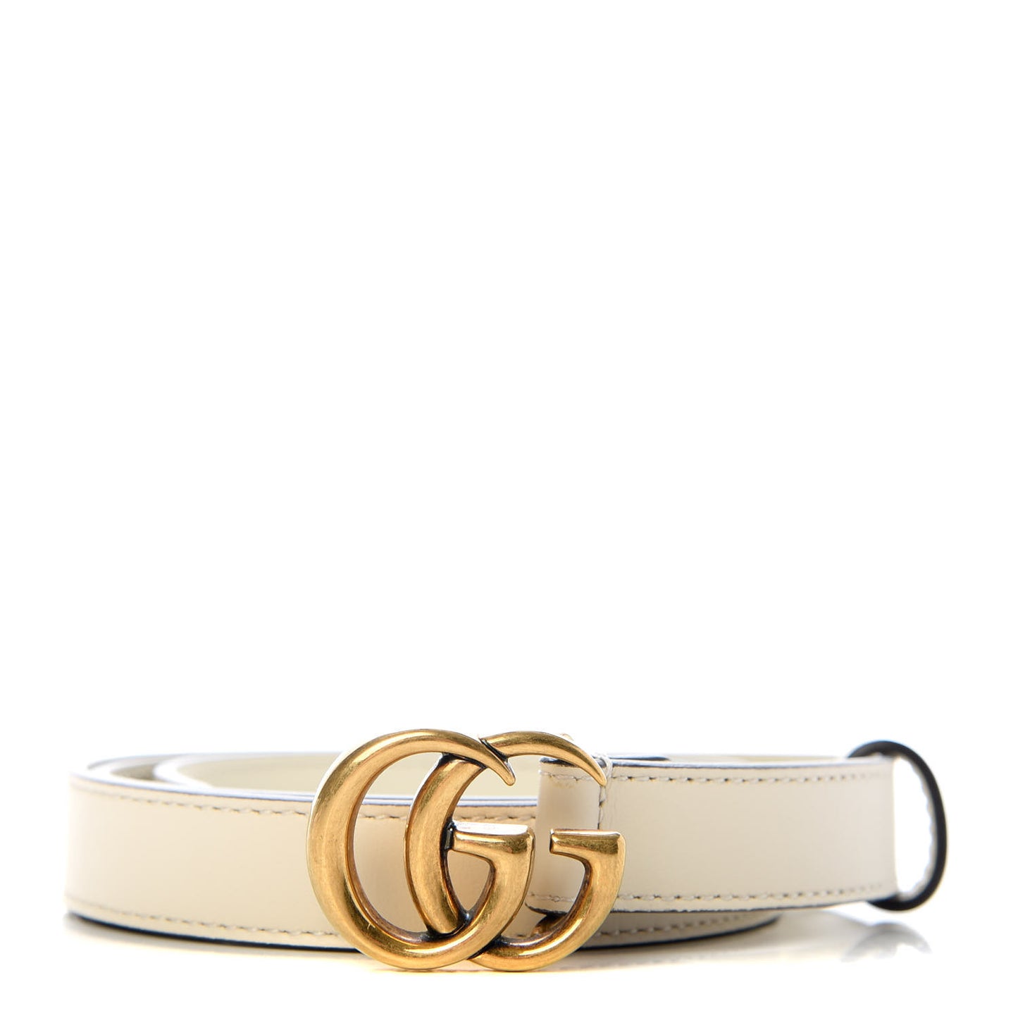 Calfskin Double G 20mm Belt 80 32 Mystic White
