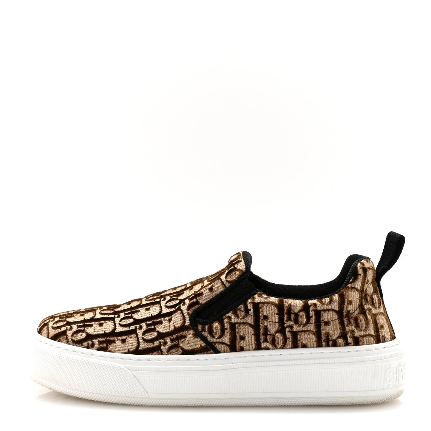 Velvet Oblique Womens Solar Slip On Sneakers 38 Bronze