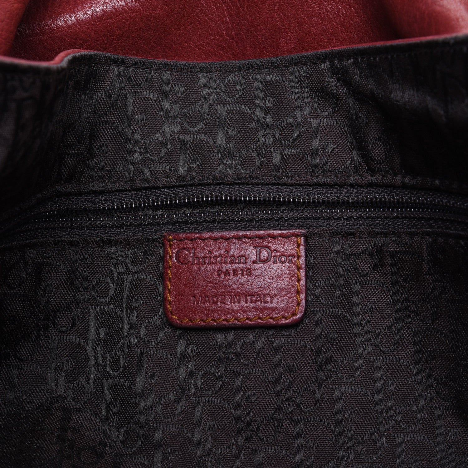 Christian Dior Calfskin Medium Gaucho Double Saddle Red 8 of 16