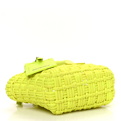 Balenciaga Faux Calfskin XXS Bistro Basket Fluo Yellow 4 of 12