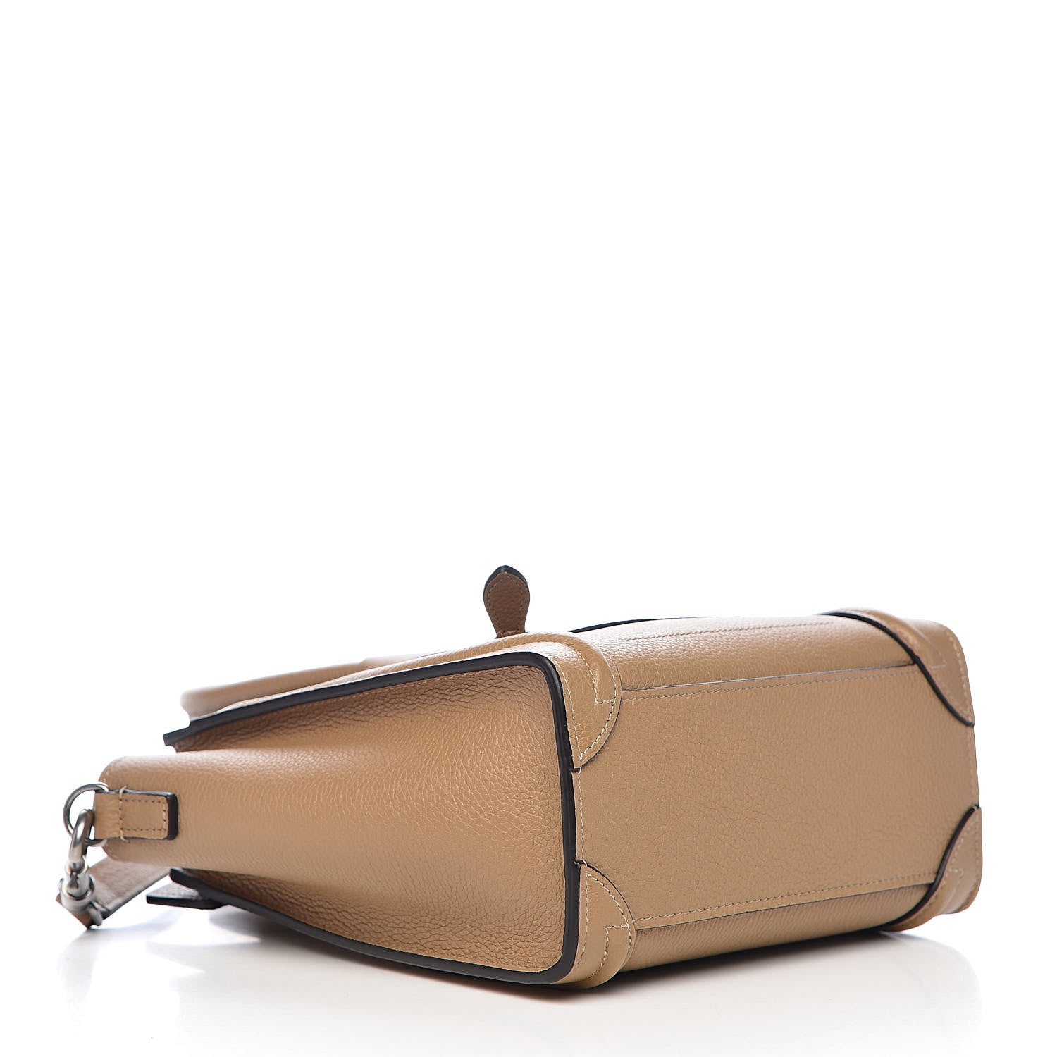 Celine Drummed Calfskin Nano Luggage Dune 4 of 9