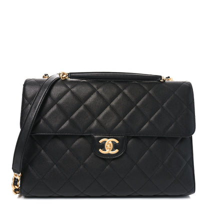 Chanel Caviar Quilted Carry Me Top Handle Flap Black 1 of 11