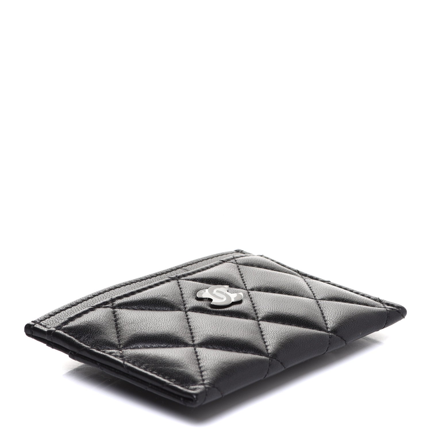 Chanel Lambskin Quilted Card Holder So Black 4 of 9