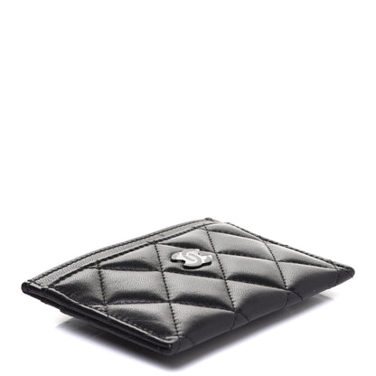 Chanel Lambskin Quilted Card Holder So Black 4 of 9