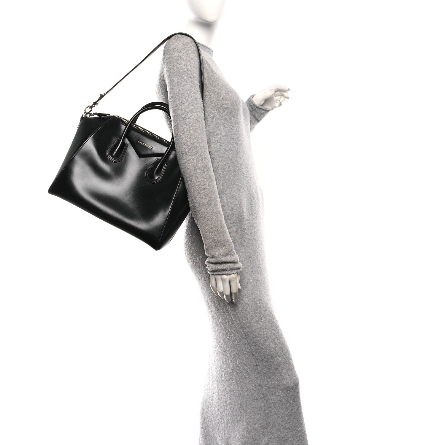 Givenchy Shiny Lord Calfskin Medium Antigona Black 2 of 9