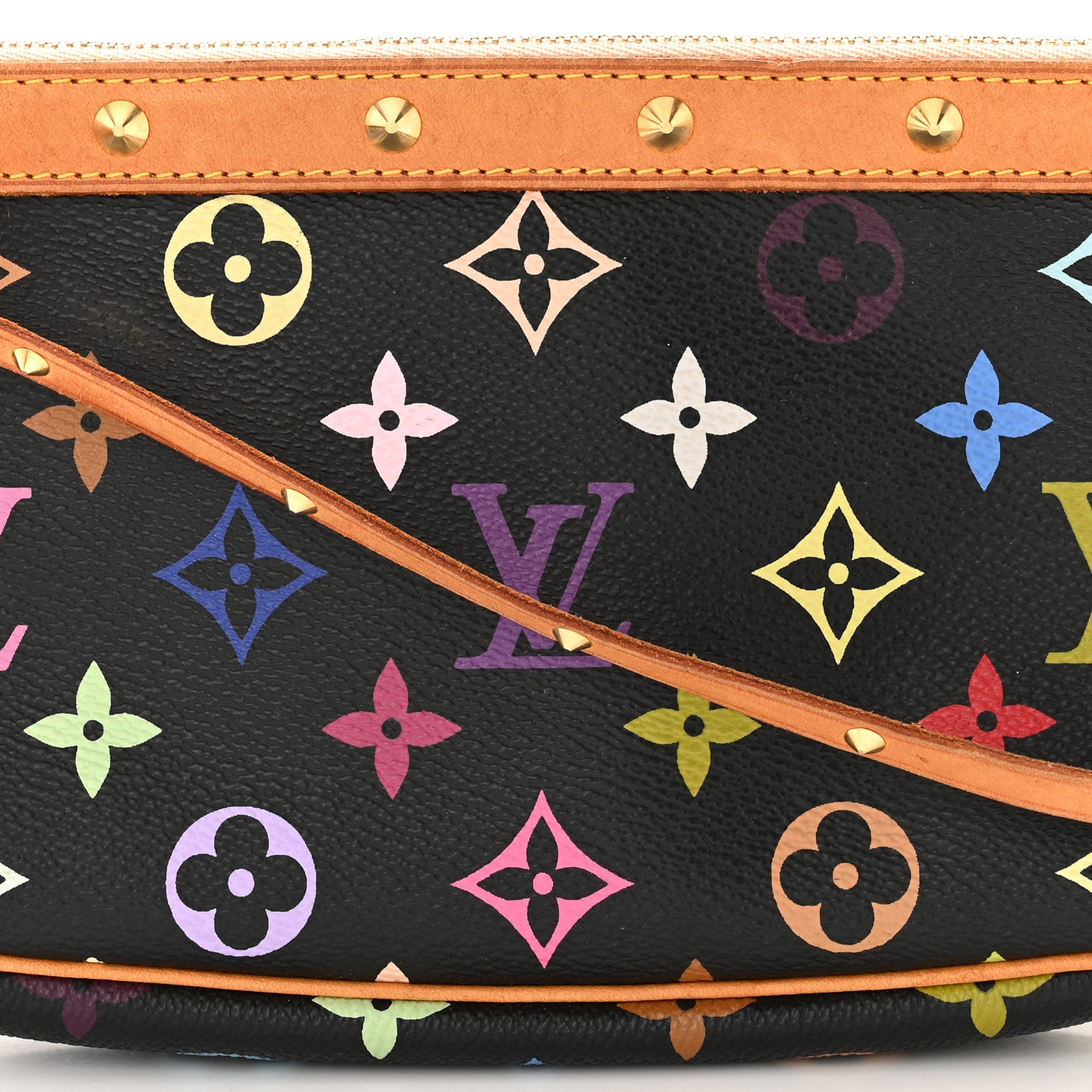 Louis Vuitton LOUIS VUITTON Monogram Multicolor Pochette Accessories Black 6 of 10