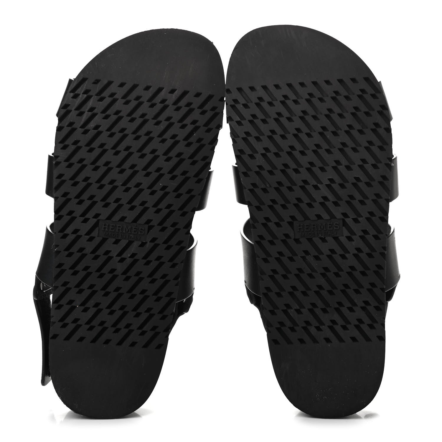 Hermes Calfskin Womens Takara Sandals 37 Black 5 of 9