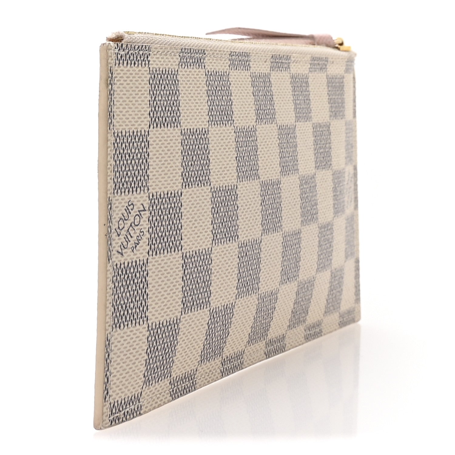 Louis Vuitton Damier Azur Felicie Chain Wallet Zippered Insert Rose Ballerine 3 of 6