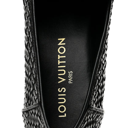 Louis Vuitton Goatskin Braided Soho Flat Loafer 41 Black 8 of 9