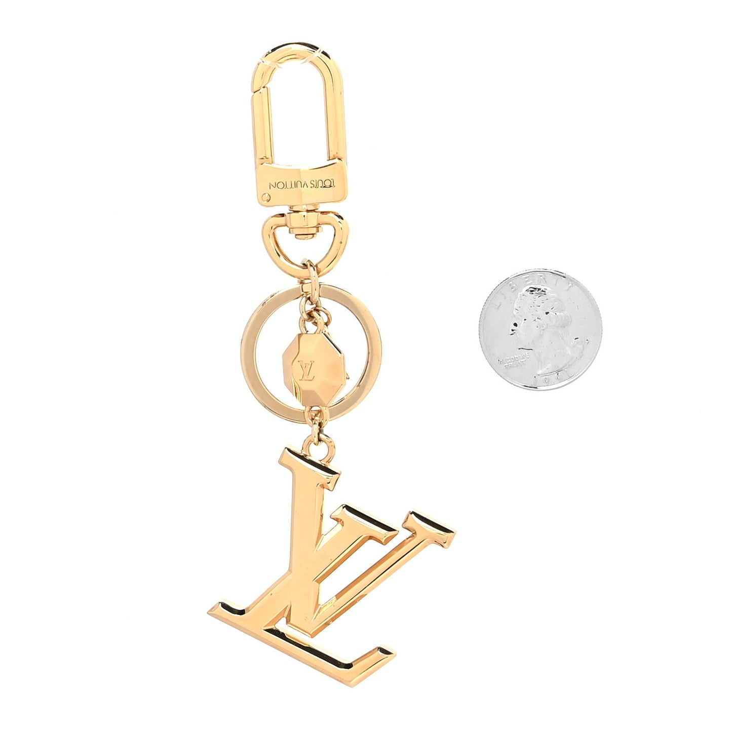 LV Facettes Bag Charm Key Holder Gold