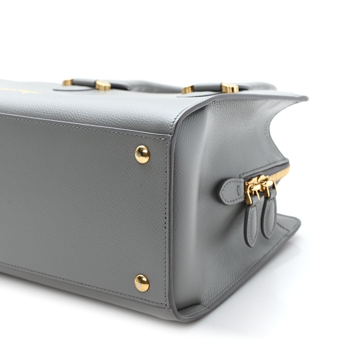 Hammered Calfskin Today Satchel Grey