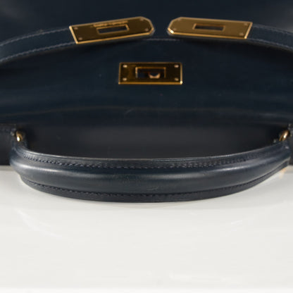 Hermes Box Kelly Retourne 28 Indigo 9 of 17