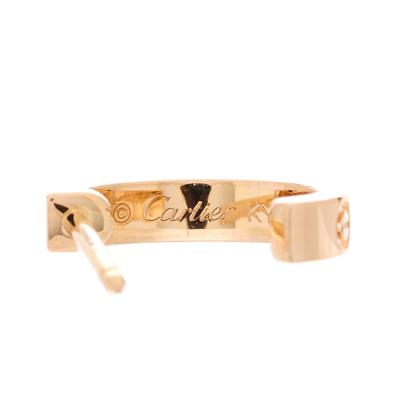 Cartier 18K Pink Gold Small LOVE Hoop Earrings 6 of 7