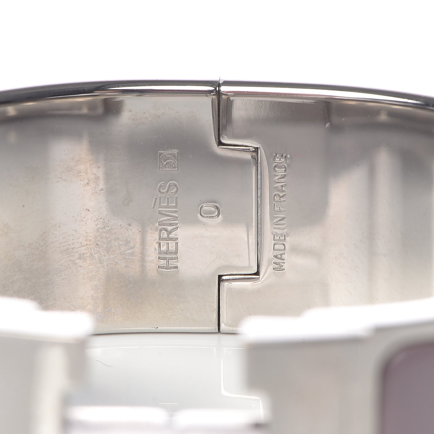 Enamel Wide Clic Clac H Bracelet GM Marron Glace
