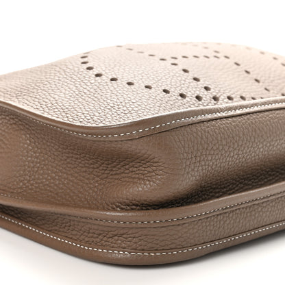 Hermes Taurillon Clemence Evelyne III PM Etoupe 9 of 13