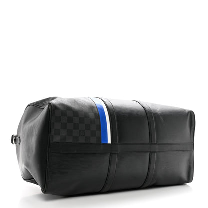 Louis Vuitton Epi Damier Graphite Keepall Bandouliere 50 Black 3 of 11