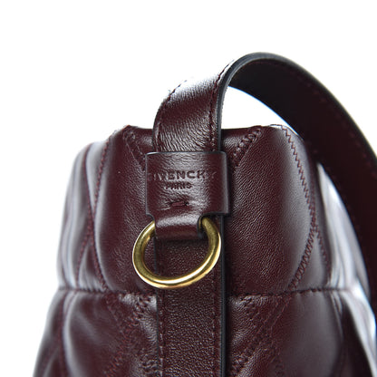 Givenchy Lambskin Quilted Mini GV Bucket Bag Aubergine 10 of 11