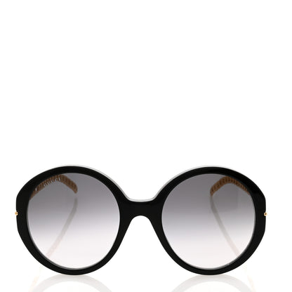 Gucci Acetate Detachable Charm Oversized Frame Round Sunglasses GG0726S Black 3 of 9