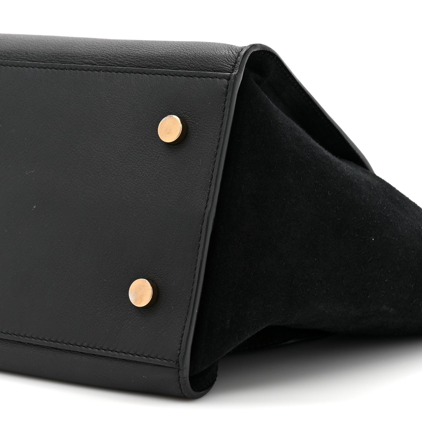 Calfskin Suede Small Monogram Downtown Cabas Black