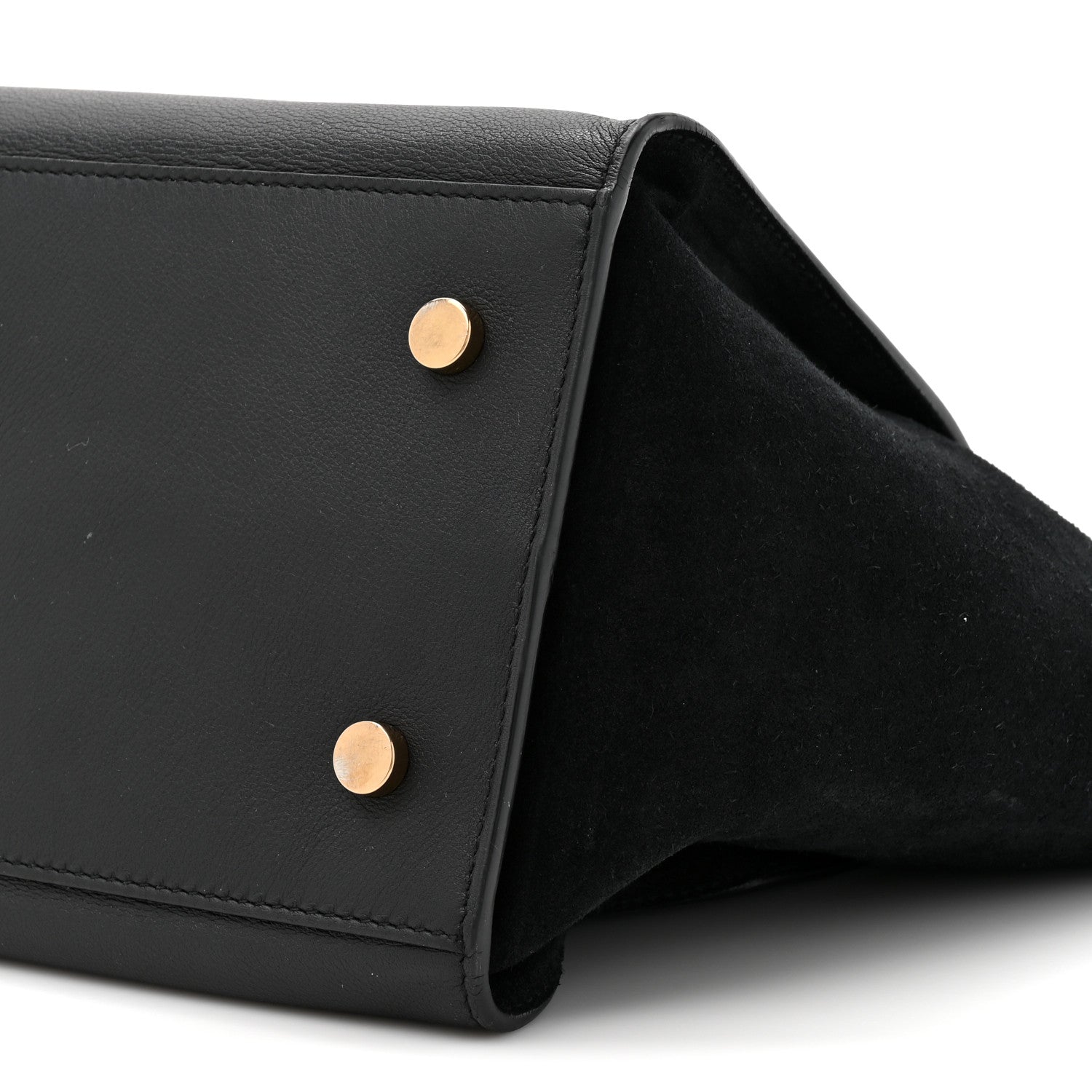 Saint Laurent Calfskin Suede Small Monogram Downtown Cabas Black 8 of 10