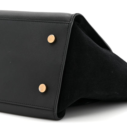 Saint Laurent Calfskin Suede Small Monogram Downtown Cabas Black 8 of 10