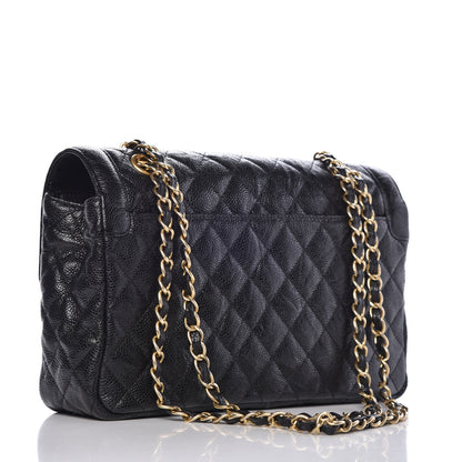Chanel Crumpled Grained Calfskin Flap Black 4 of 9