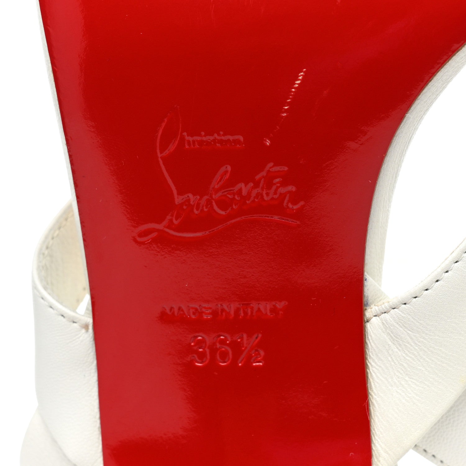 Christian Louboutin Kid Taralita 55 Thong Sandals 36.5 White 6 of 9
