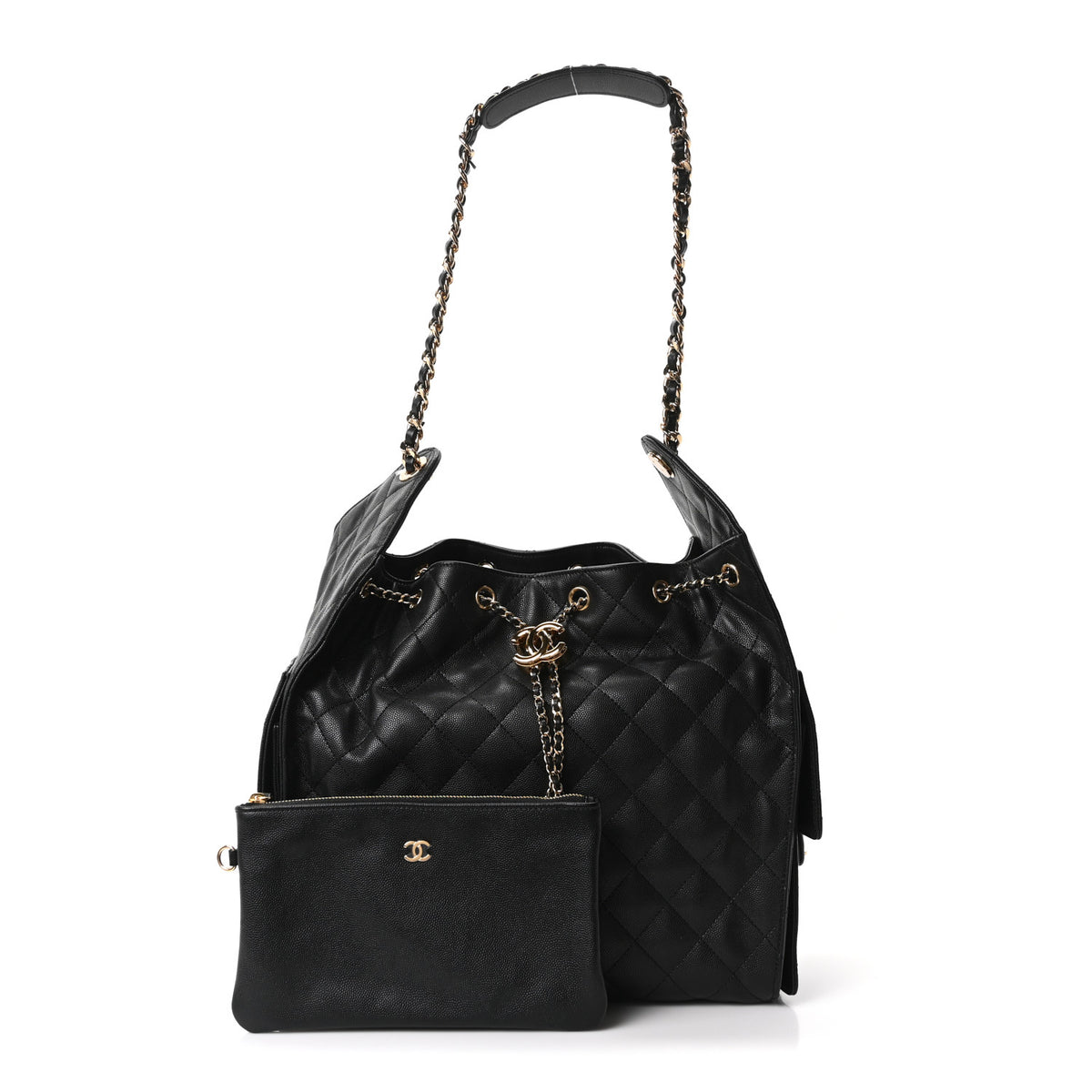 Chanel Caviar Quilted Medium Chanel 25 Handbag Black 3 of 12