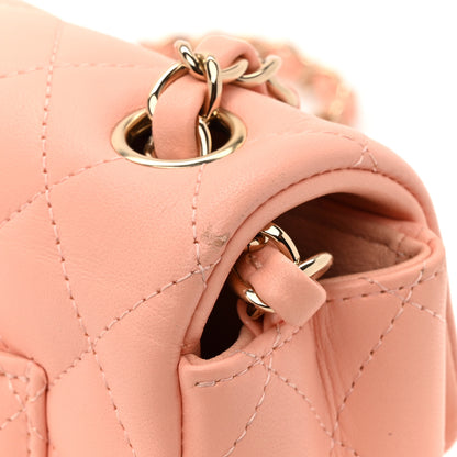 Chanel Lambskin Quilted Mini Rectangular Flap Light Orange 12 of 12