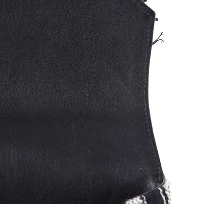 Saint Laurent Berber Chevron Tassel Monogram Large College Bag Black 10 of 10