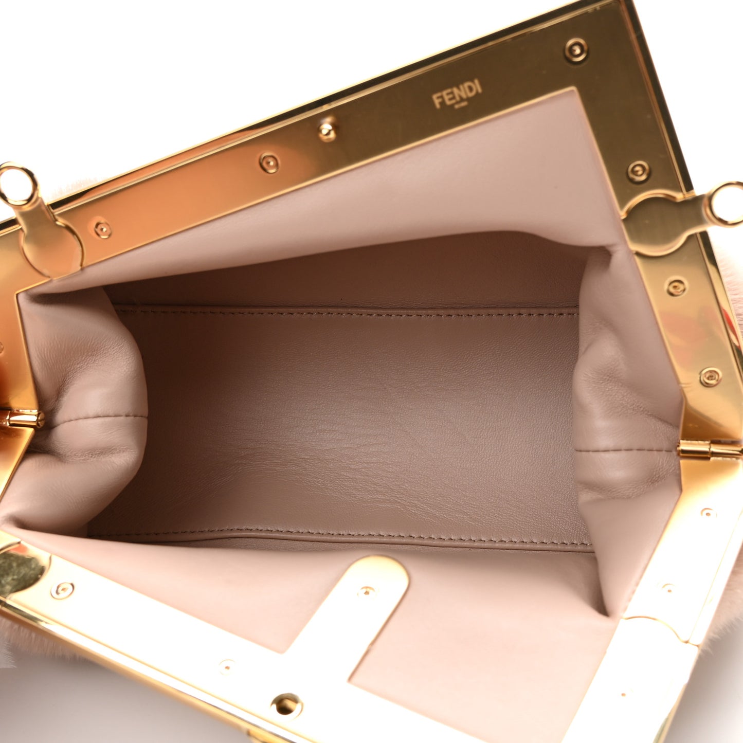 Mink Shiny Nappa Small Fendi First Rosa Plaster