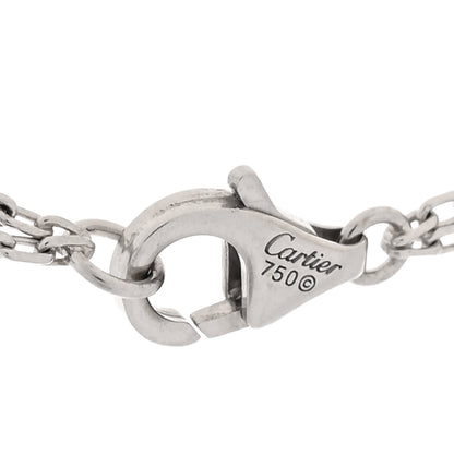 Cartier 18K White Gold 2 Diamond LOVE Necklace 5 of 5