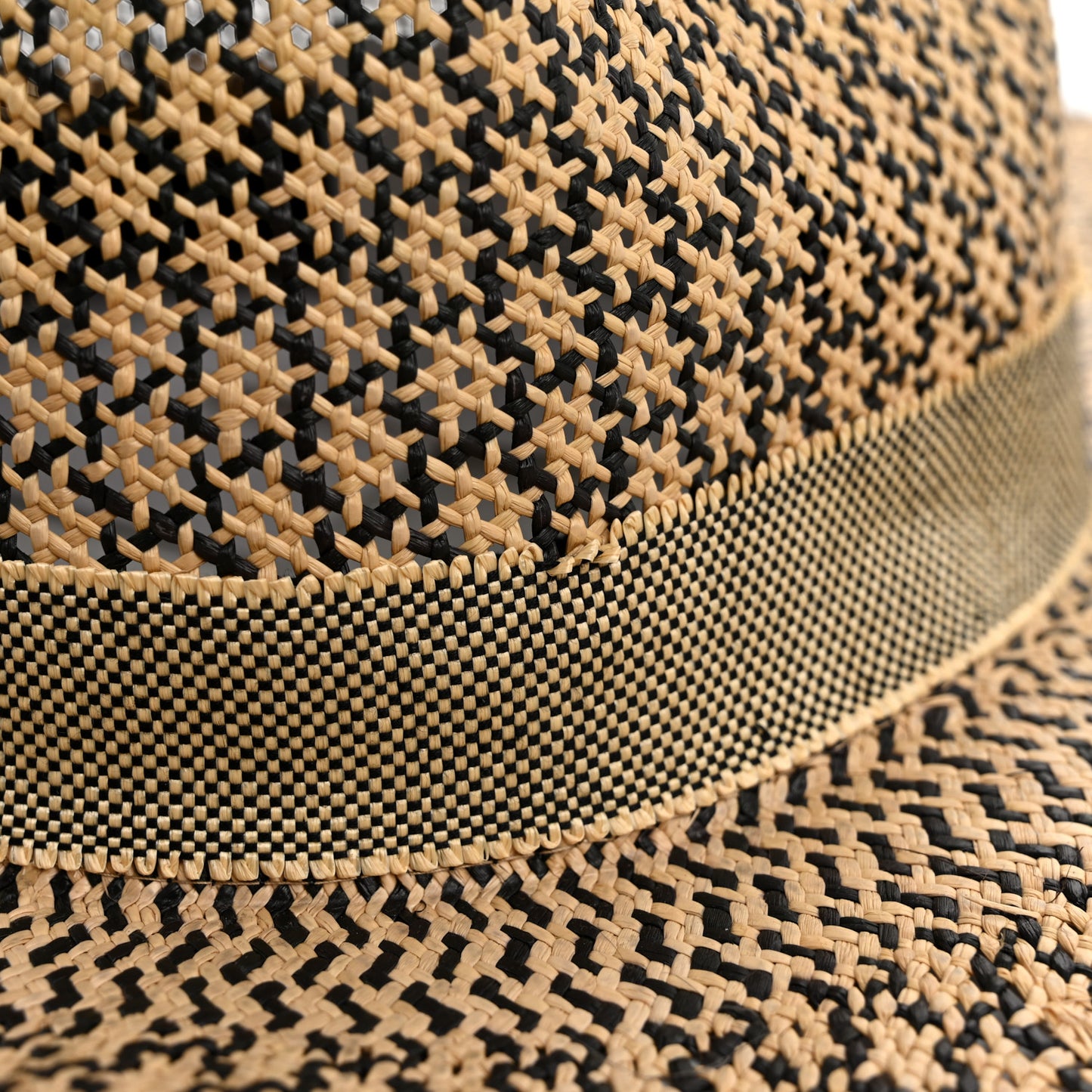 Chapeau Femme Etna Panama Hat 57 Naturel Black
