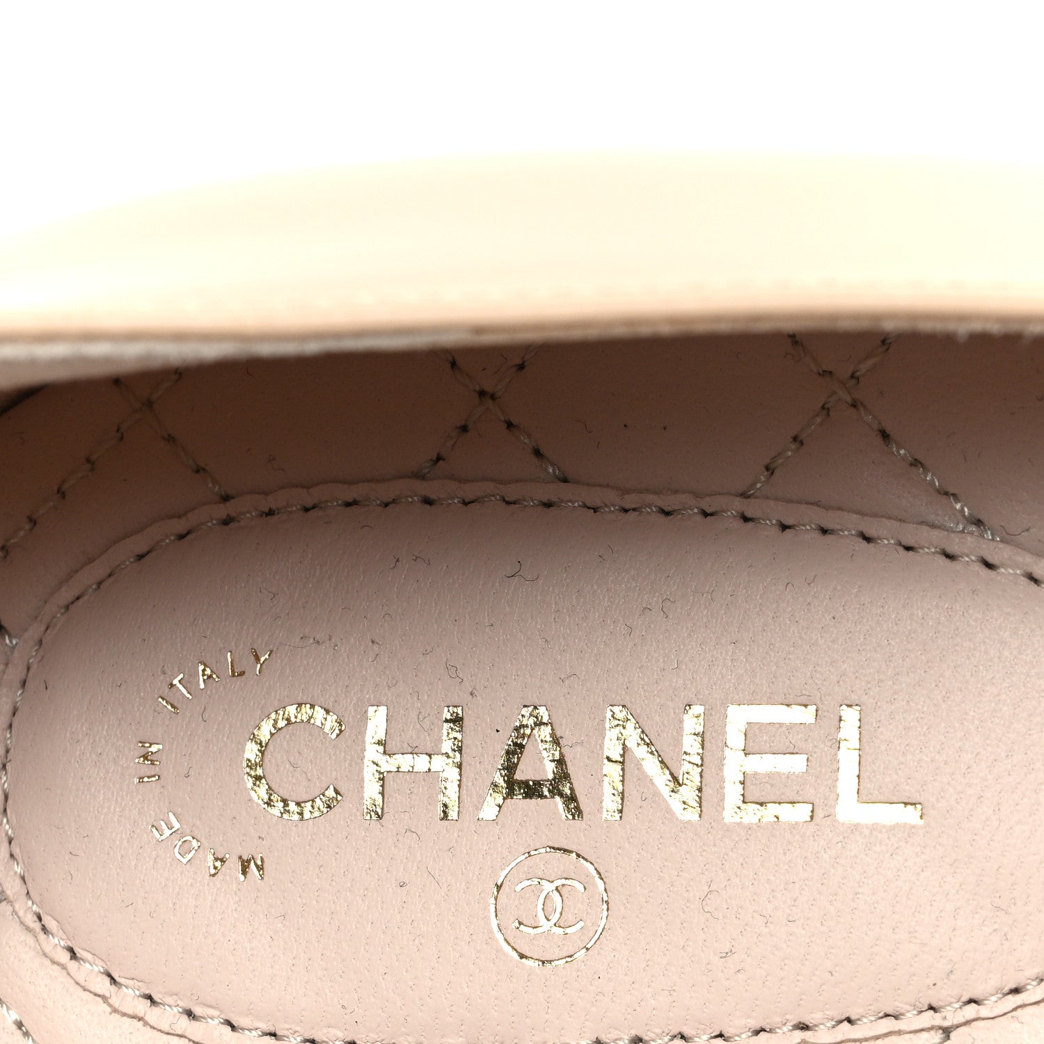 Chanel Calfskin Patent Cap Toe CC Pumps 39.5 Light Beige Black 9 of 12